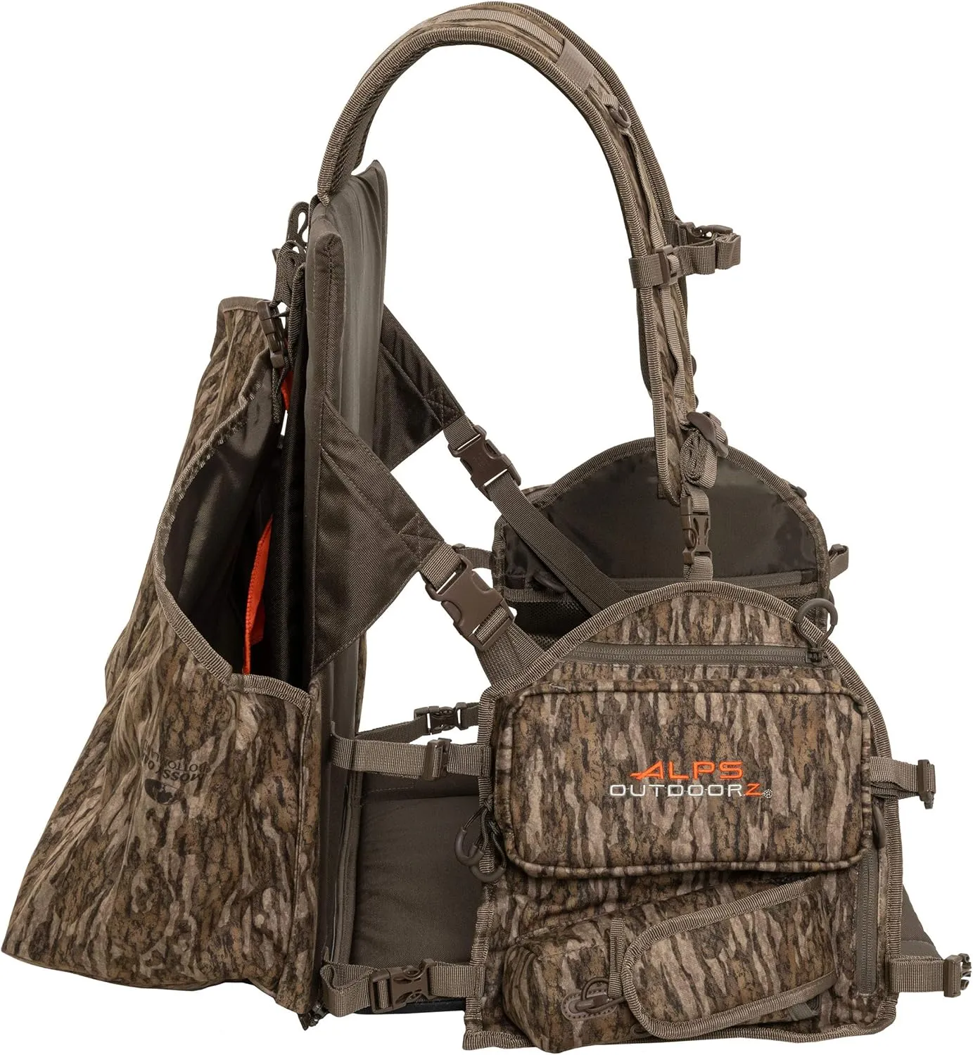 ALPS OutdoorZ Impact Camo Turkey Vest with Removable Flip Down Seat, Game Bag and Plenty of Pockets for Calls and Strikers