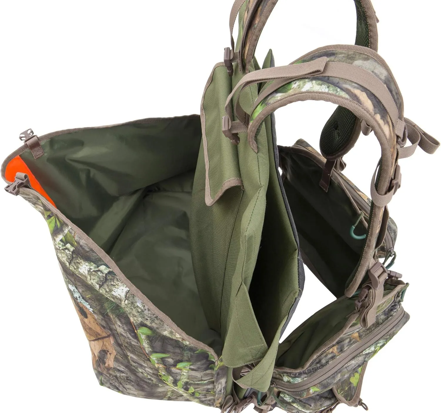 ALPS OutdoorZ Impact Camo Turkey Vest with Removable Flip Down Seat, Game Bag and Plenty of Pockets for Calls and Strikers