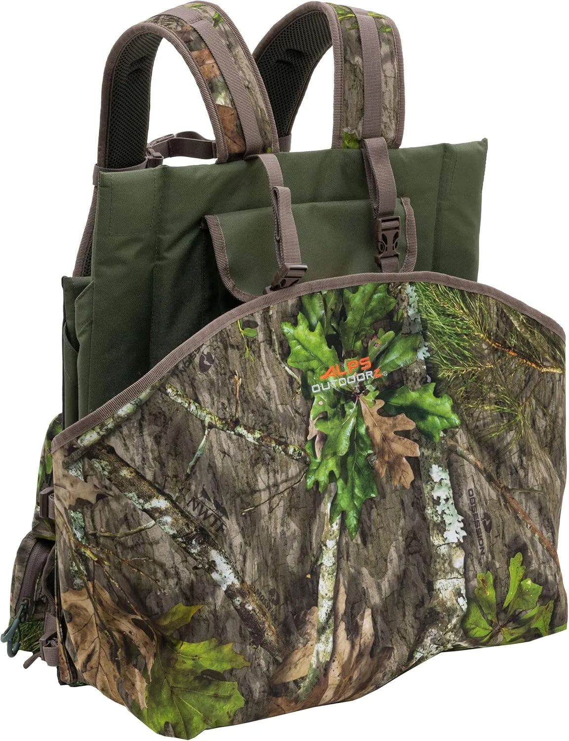 ALPS OutdoorZ Impact Camo Turkey Vest with Removable Flip Down Seat, Game Bag and Plenty of Pockets for Calls and Strikers