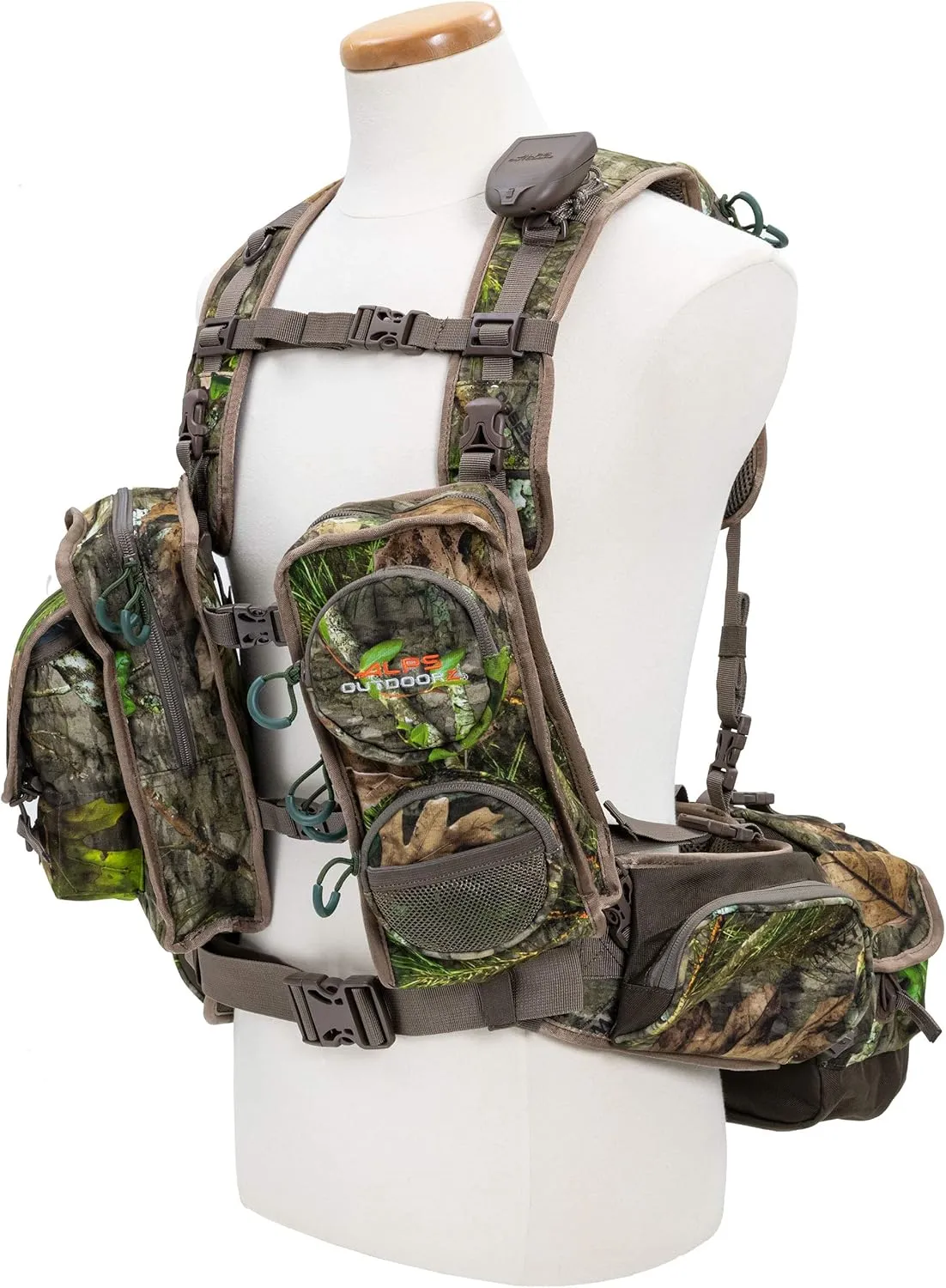 ALPS OutdoorZ Long Spur Camo Turkey Vest Featuring Removable Rear Facing Lumbar Pack, Game Bag, and Customizable Call Pockets