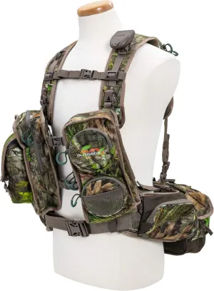 ALPS OutdoorZ Long Spur Camo Turkey Vest Featuring Removable Rear Facing Lumbar Pack, Game Bag, and Customizable Call Pockets