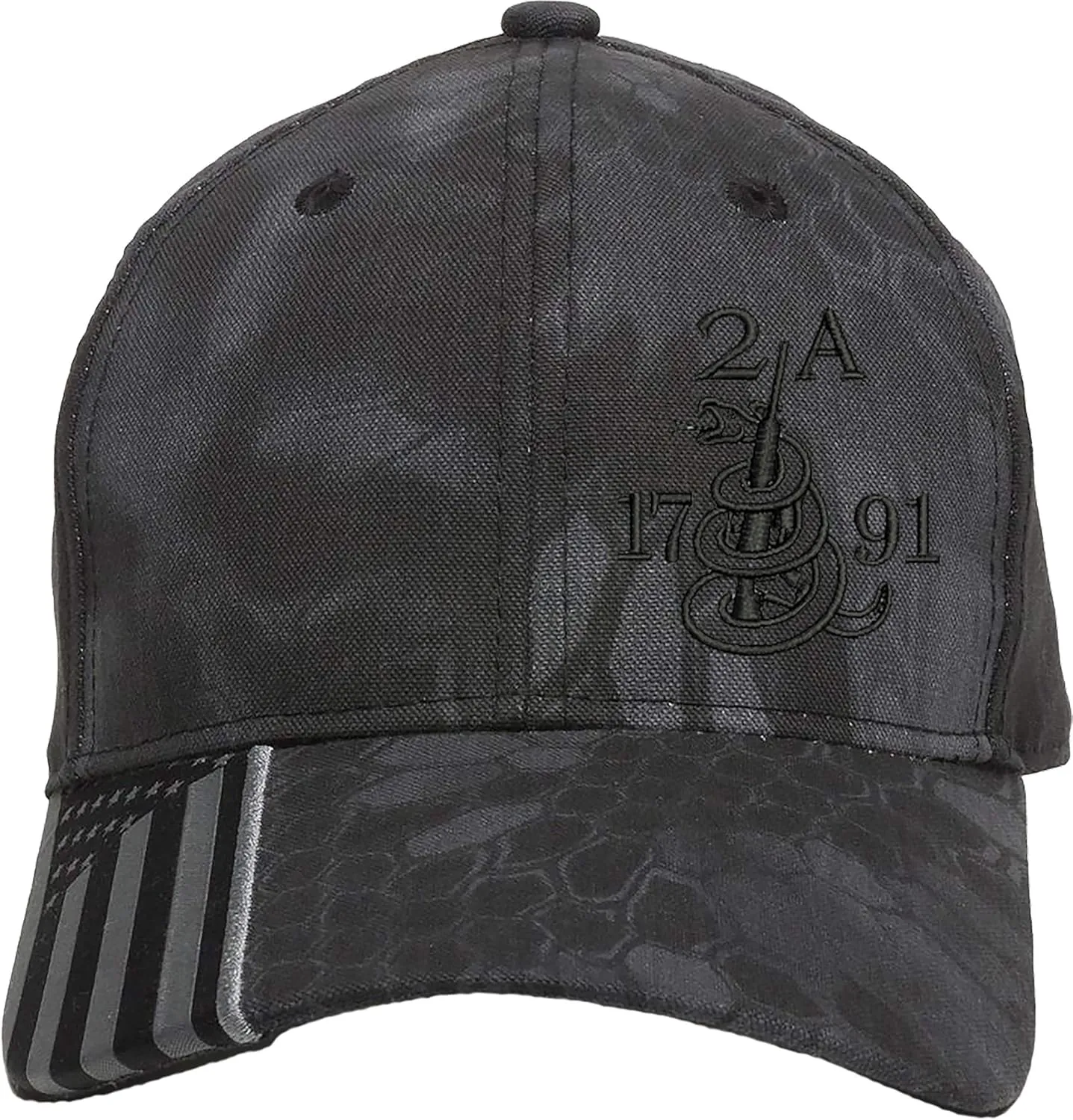 AmazingShirts Gun Snake 2A 1791 AR15 Guns Right Freedom Embroidered One Size Fits All Structured Hats