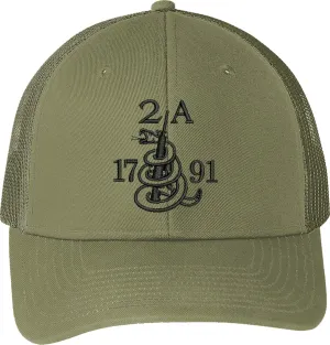 AmazingShirts Gun Snake 2A 1791 AR15 Guns Right Freedom Embroidered One Size Fits All Structured Hats