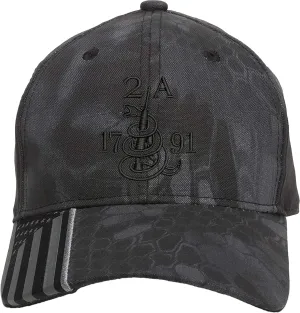 AmazingShirts Gun Snake 2A 1791 AR15 Guns Right Freedom Embroidered One Size Fits All Structured Hats