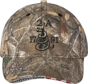 AmazingShirts Gun Snake 2A 1791 AR15 Guns Right Freedom Embroidered One Size Fits All Structured Hats
