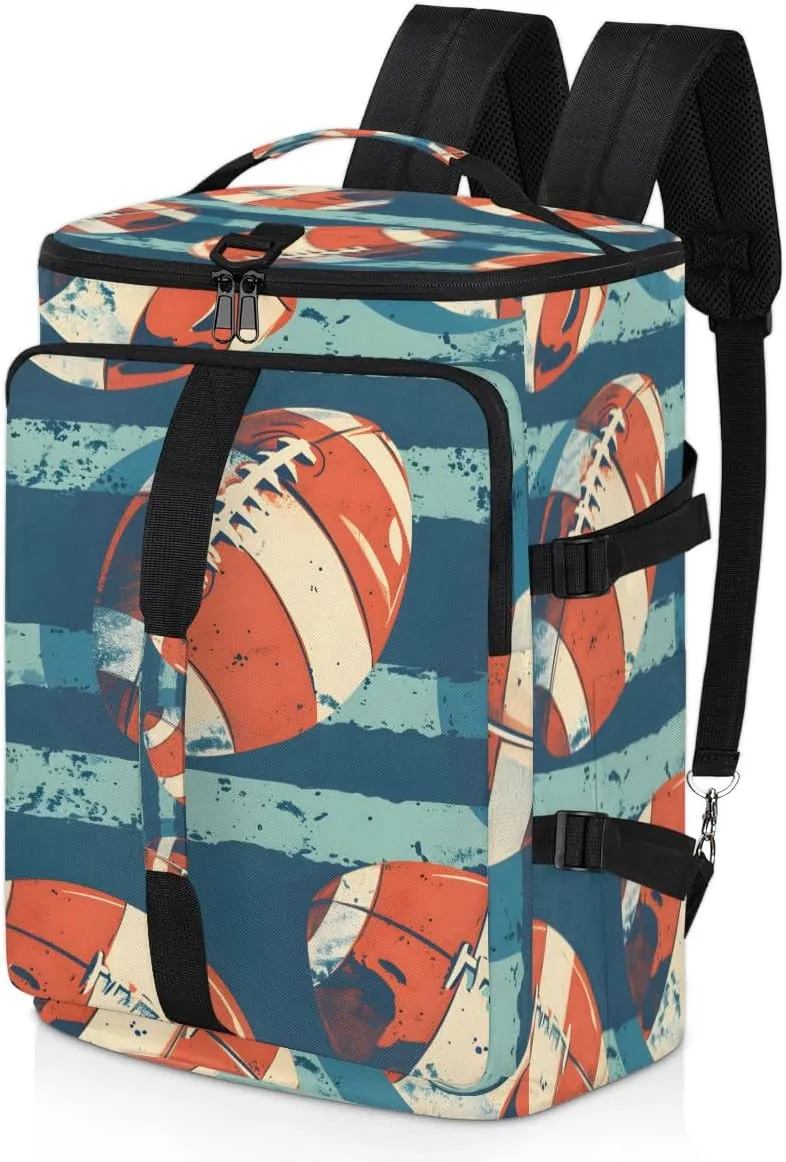 American Football Travel Backpack Carry On Flight Approved for Men Women, Lightweight Large Luggage Weekender Casual Daypack Backpacks Duffle Bags for Traveling Airplane