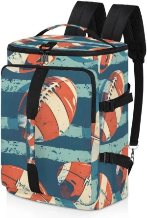 American Football Travel Backpack Carry On Flight Approved for Men Women, Lightweight Large Luggage Weekender Casual Daypack Backpacks Duffle Bags for Traveling Airplane