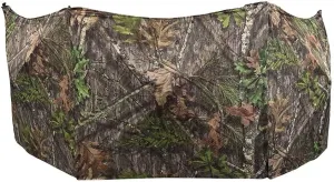 Ameristep Throwdown Ground 3D Leafy Die-Cut Camo Ultra-Compact Easy-Setup Three-Panel Low-Noise Run-and-Gun 2-Person Hunting Blind