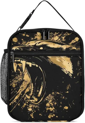 Anger Honey-Badger Roaring Lunch Bag for Men Women Small Reusable Leakproof Insulated Lunch Box Adjustable Handbag