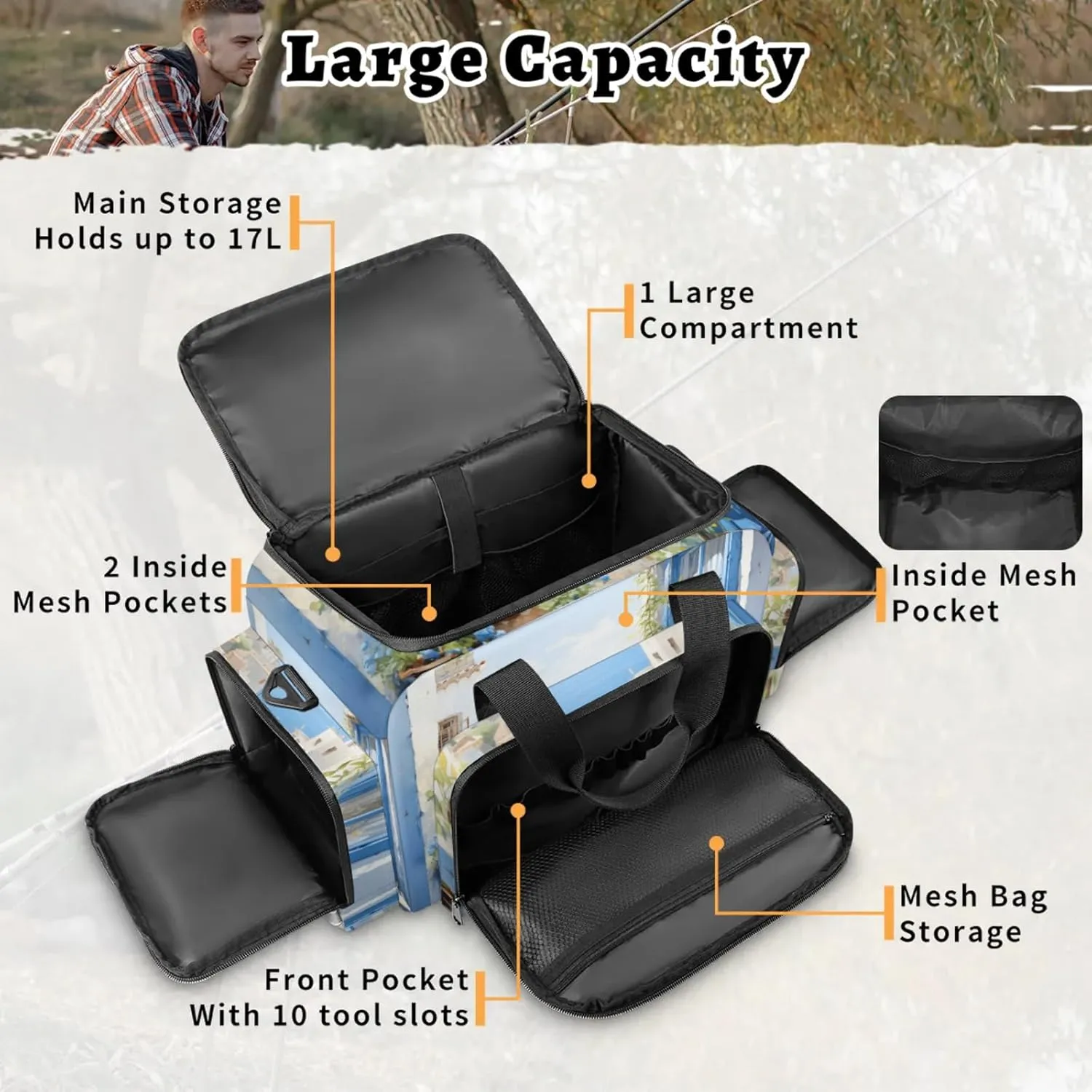 Anti-Scratch Duffle Bag for Travel 25x17.7x11.2 Inch - Waterproof Duffel Bag for Camping Fitness, Durable EMS Gear for First Responders Beautiful Windowsill