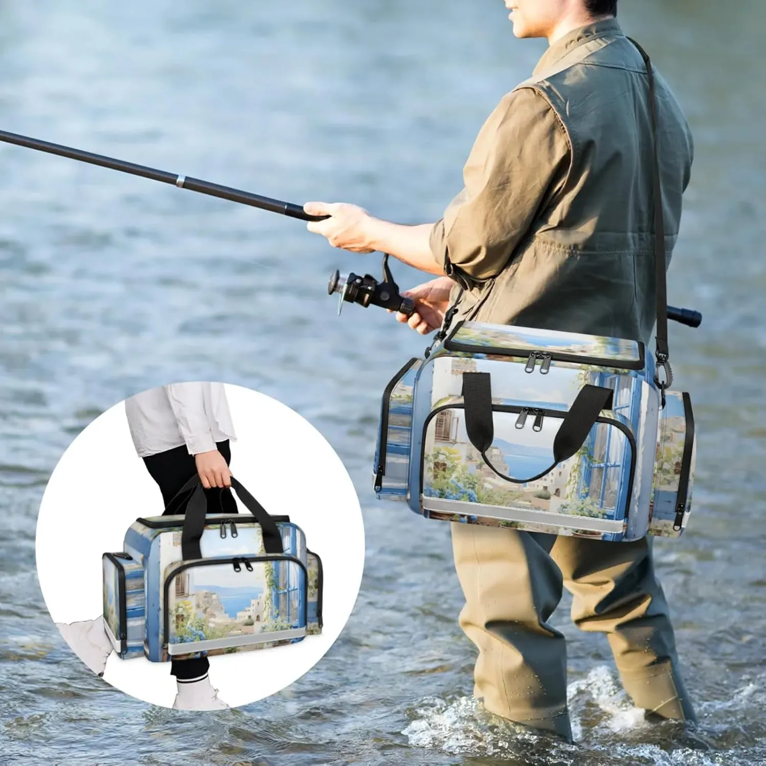 Anti-Scratch Duffle Bag for Travel 25x17.7x11.2 Inch - Waterproof Duffel Bag for Camping Fitness, Durable EMS Gear for First Responders Beautiful Windowsill