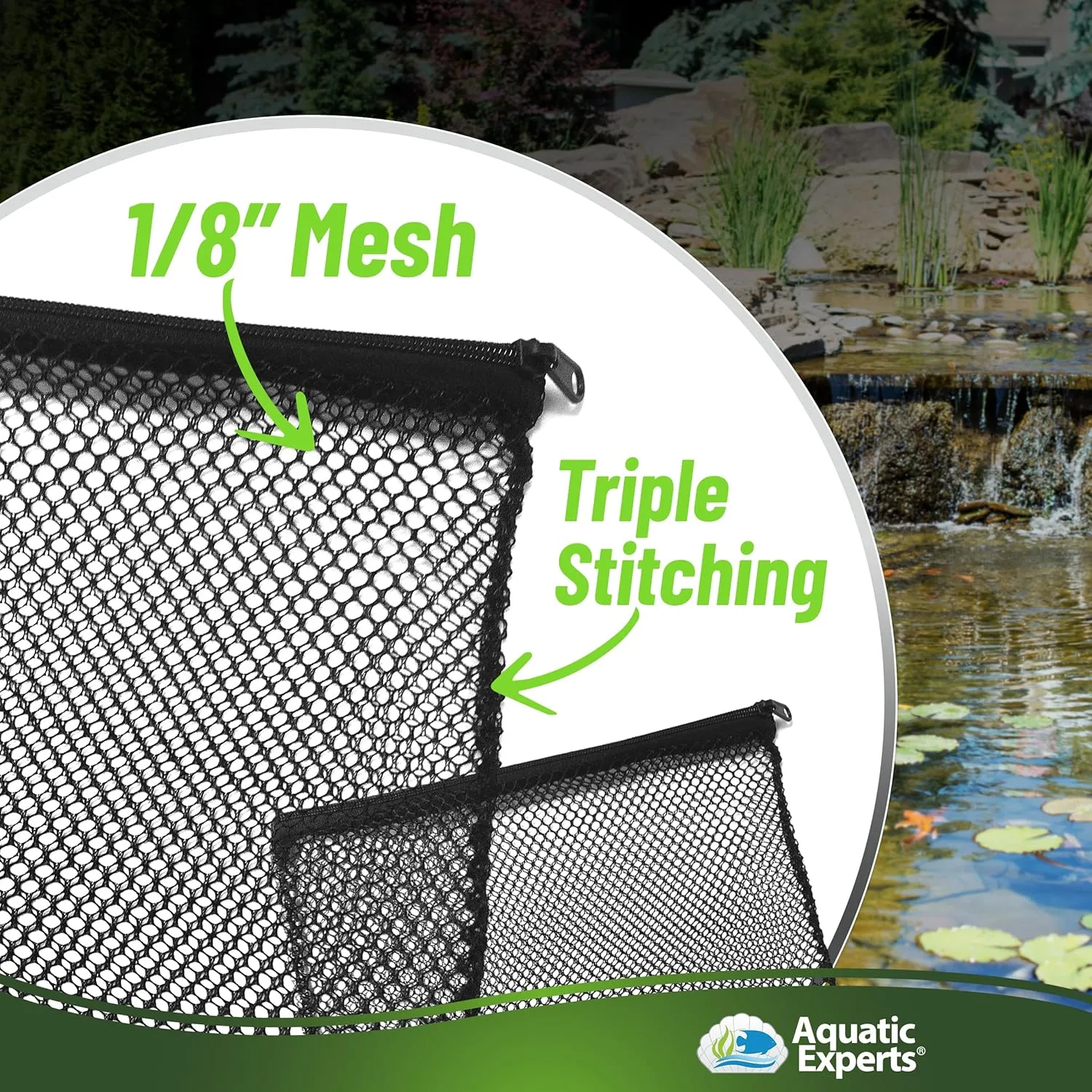 Aquatic Experts Mesh Bags for Bio Ball Filter Media - Perfect for Aquarium and Pond Filtration, (2 Pack 7 inch x 9 inch)