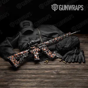AR-15 Ragged Orange Tiger Camo Gun Skin Vinyl Wrap