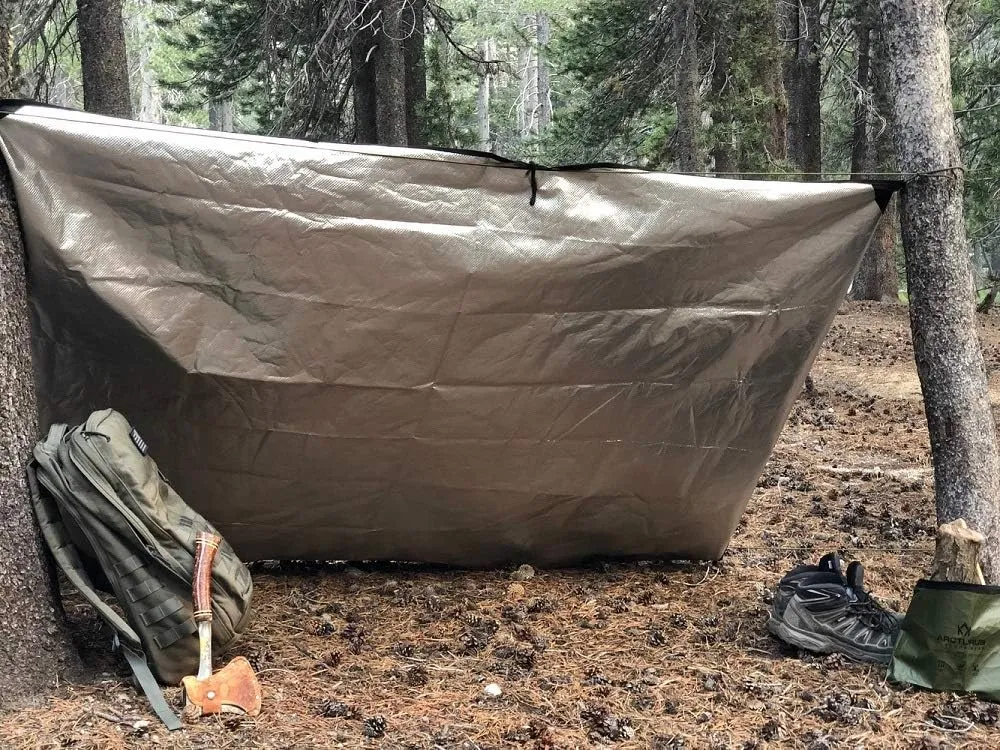 Arcturus Heavy Duty Survival Blanket – Insulated Thermal Reflective Tarp - 60" x 82". All-Weather, Reusable Emergency Blanket for Car or Camping (Woodland Camo)