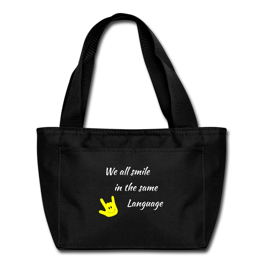 ASL Bag "Everyone Smiles" Sign Language Tote Lunch Bag