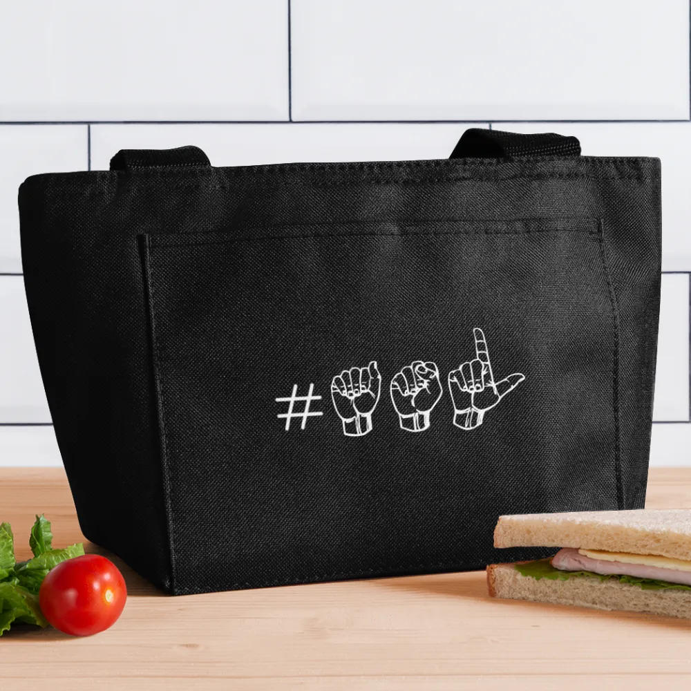 ASL Bag "Hashtag ASL" Sign Language Tote Lunch Bag
