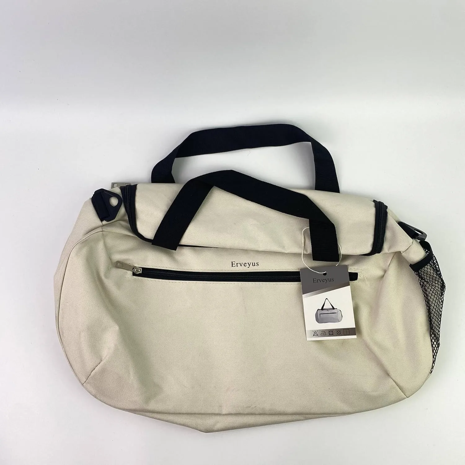 Athletic bags - 40L/21 Inches Duffel Bag Small Duffle Bag for Men Weekender Bag with Water Bottle Pocket for Travel Sports - White