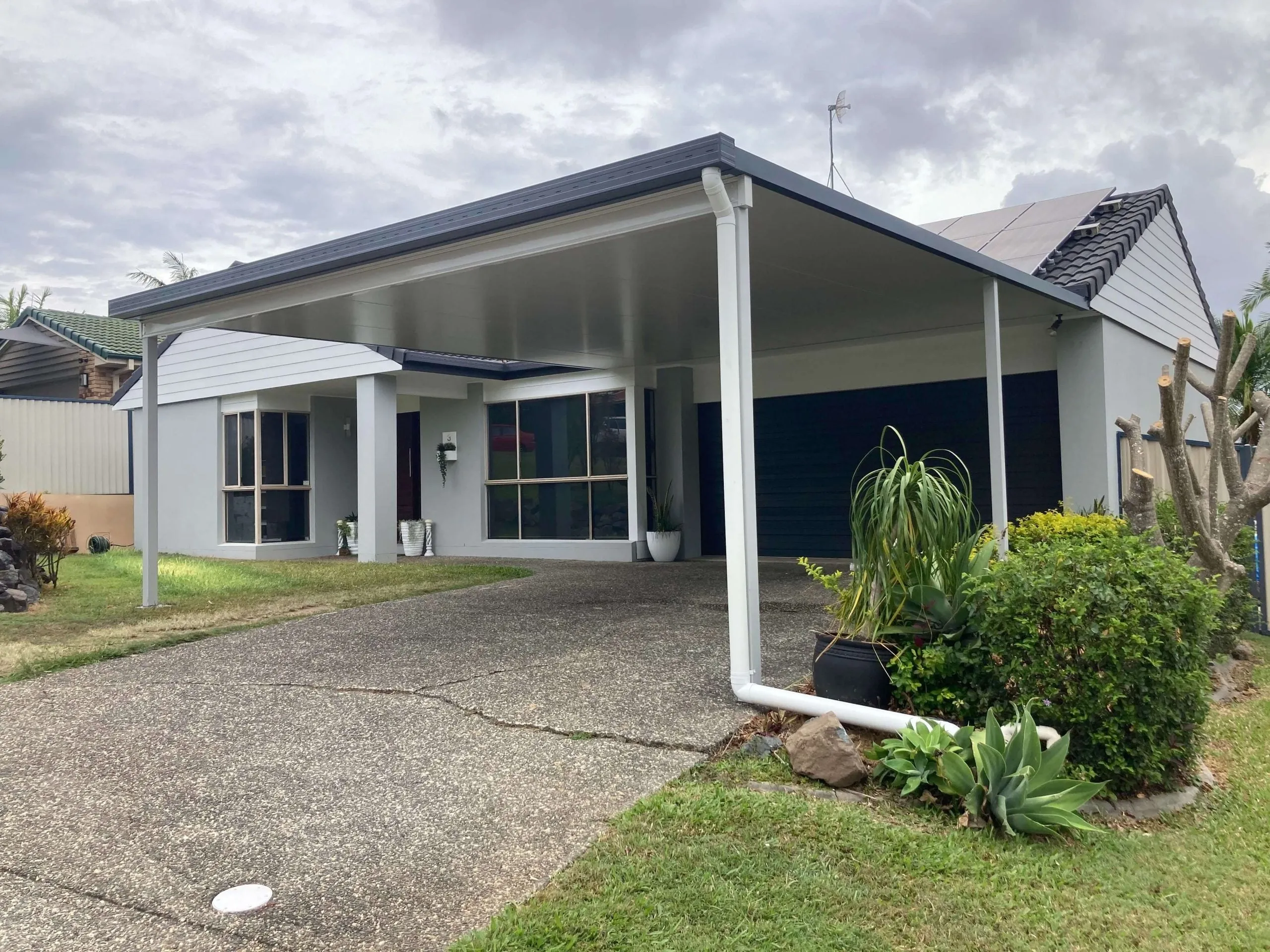 Attached Insulated Patio/Carport Metal Fascia 16 x 4.0m