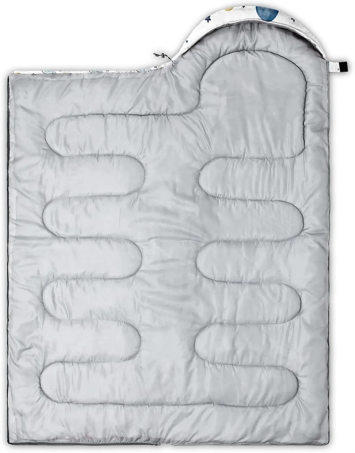Axolotl Moon and Stars Sleeping Bag for Adults,Black White Waterproof Lightweight Camping Bag,3 Season Warm and Cool Weather Backpacking Bag for Women Men,Traveling and Outdoors Camping Gear Equipment
