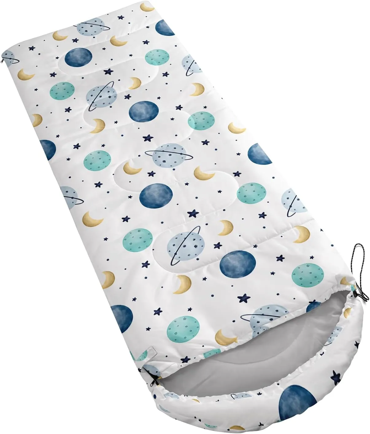 Axolotl Moon and Stars Sleeping Bag for Adults,Black White Waterproof Lightweight Camping Bag,3 Season Warm and Cool Weather Backpacking Bag for Women Men,Traveling and Outdoors Camping Gear Equipment