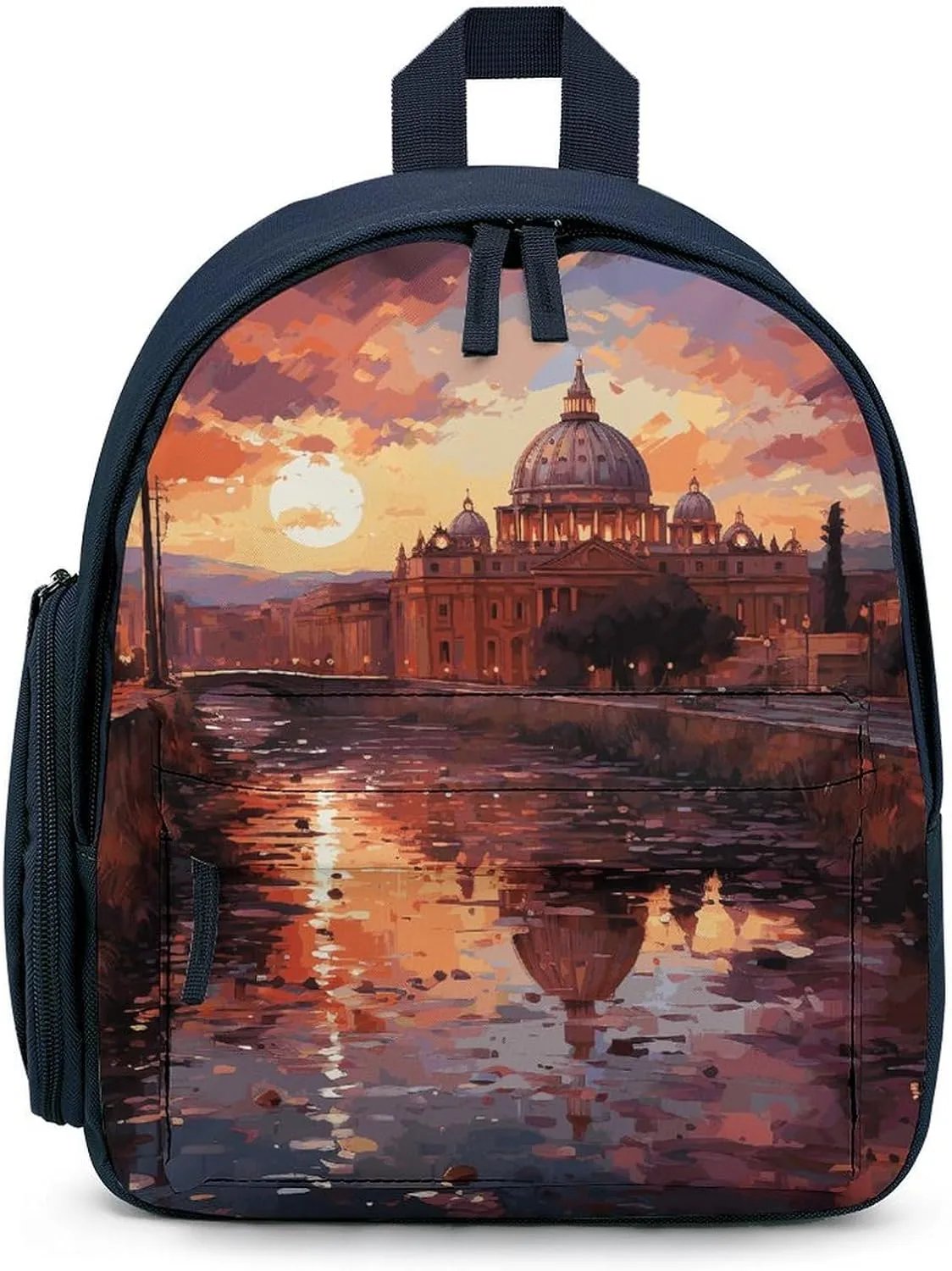 Backpack for Men Women Rome Sunset Laptop Backpack Lightweight Casual Bookbag for Business Hiking (blue-style)