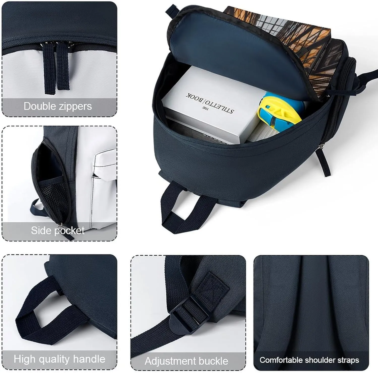 Backpack for Men Women Skyscraper Looking Up at Sky Laptop Backpack Lightweight Casual Bookbag for Business Hiking (blue-style)