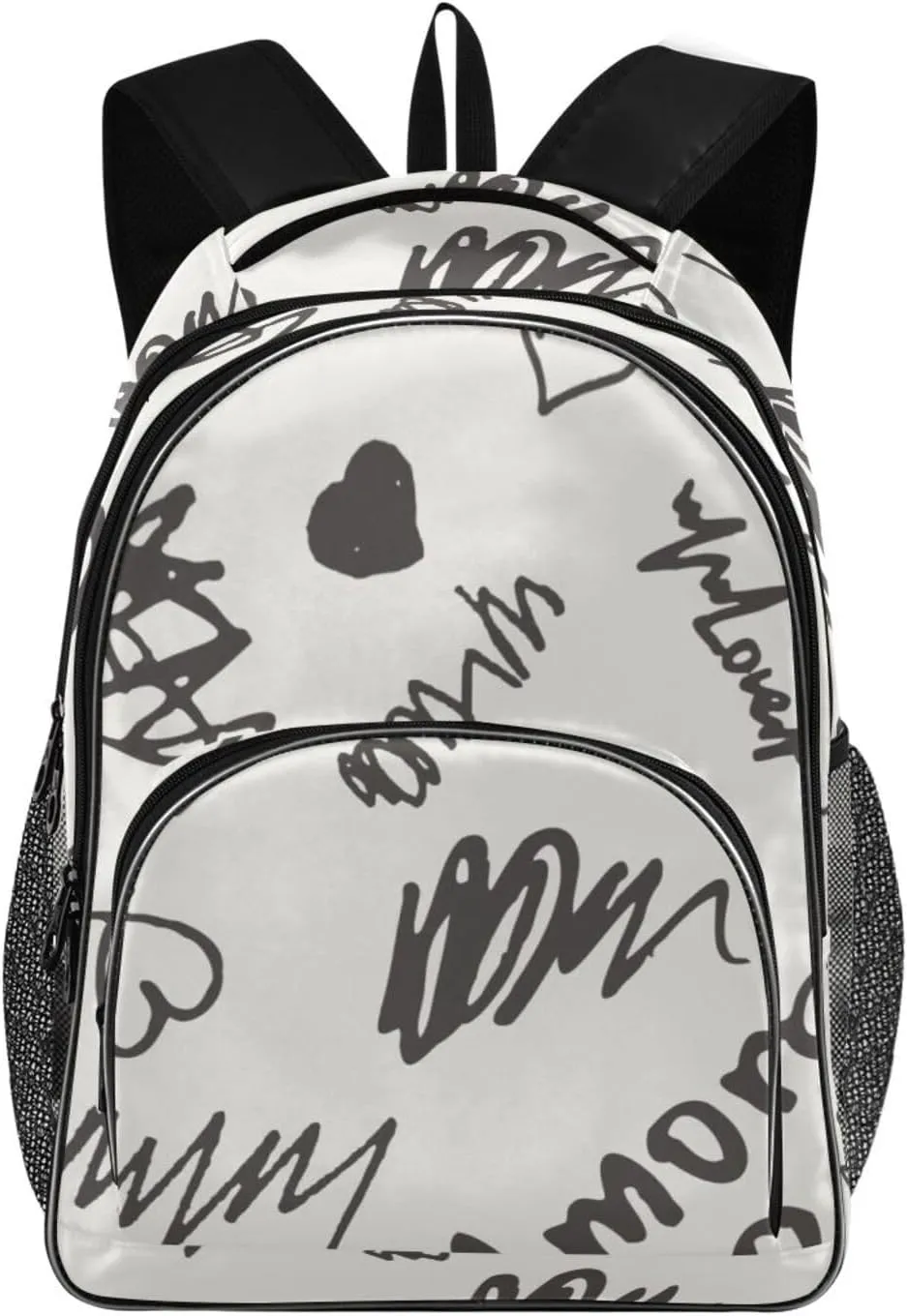 Backpacks 22L Three Layer Arc Book Bag Lightweight for Travel Camping Hiking Rucksack Daypack Kids & Adults Love Lettering