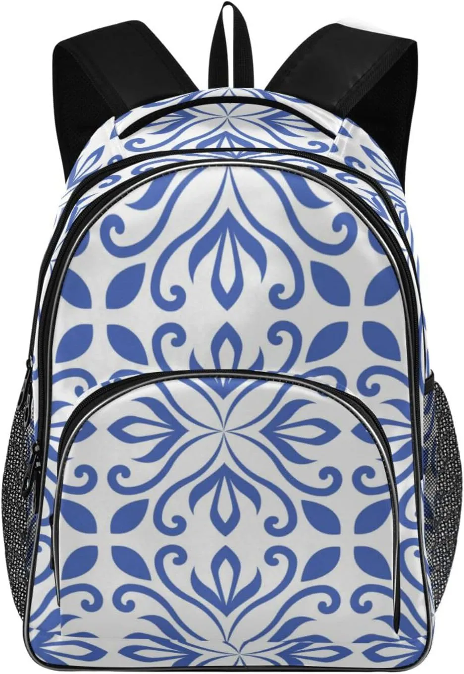 Backpacks 22L Three Layer Arc Book Bag Lightweight for Travel Camping Hiking Rucksack Daypack Kids & Adults Seamless Ornamental Floral Texture