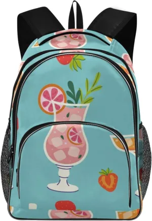 Backpacks 22L Three Layer Arc Book Bag Lightweight for Travel Camping Hiking Rucksack Daypack Kids & Adults Summer Refreshing Cocktails