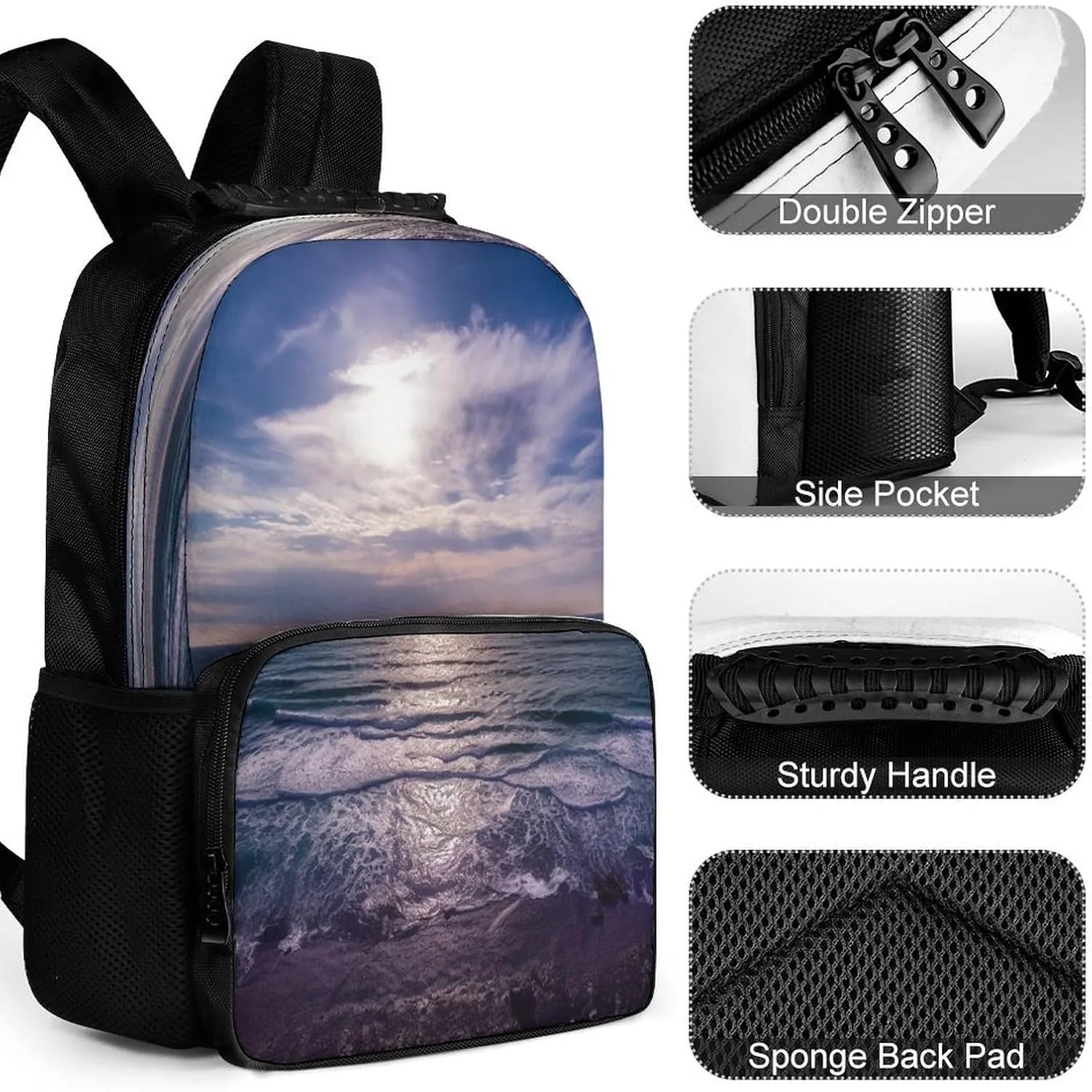 Backpacks Atlantic Ocean Travel Bag Business Work Laptop Backpack