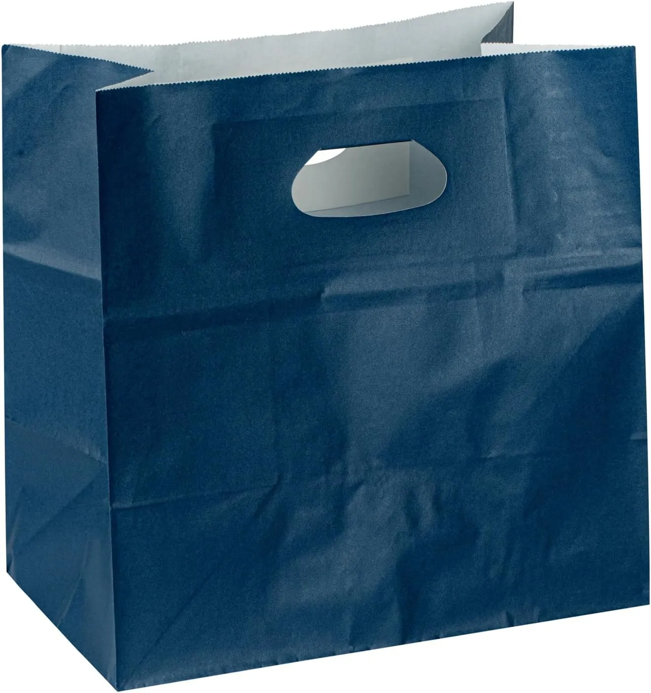 Bag Tek Rectangle Paper Take Out Bag - with Handles - 11" x 7" x 11" - 100 count box
