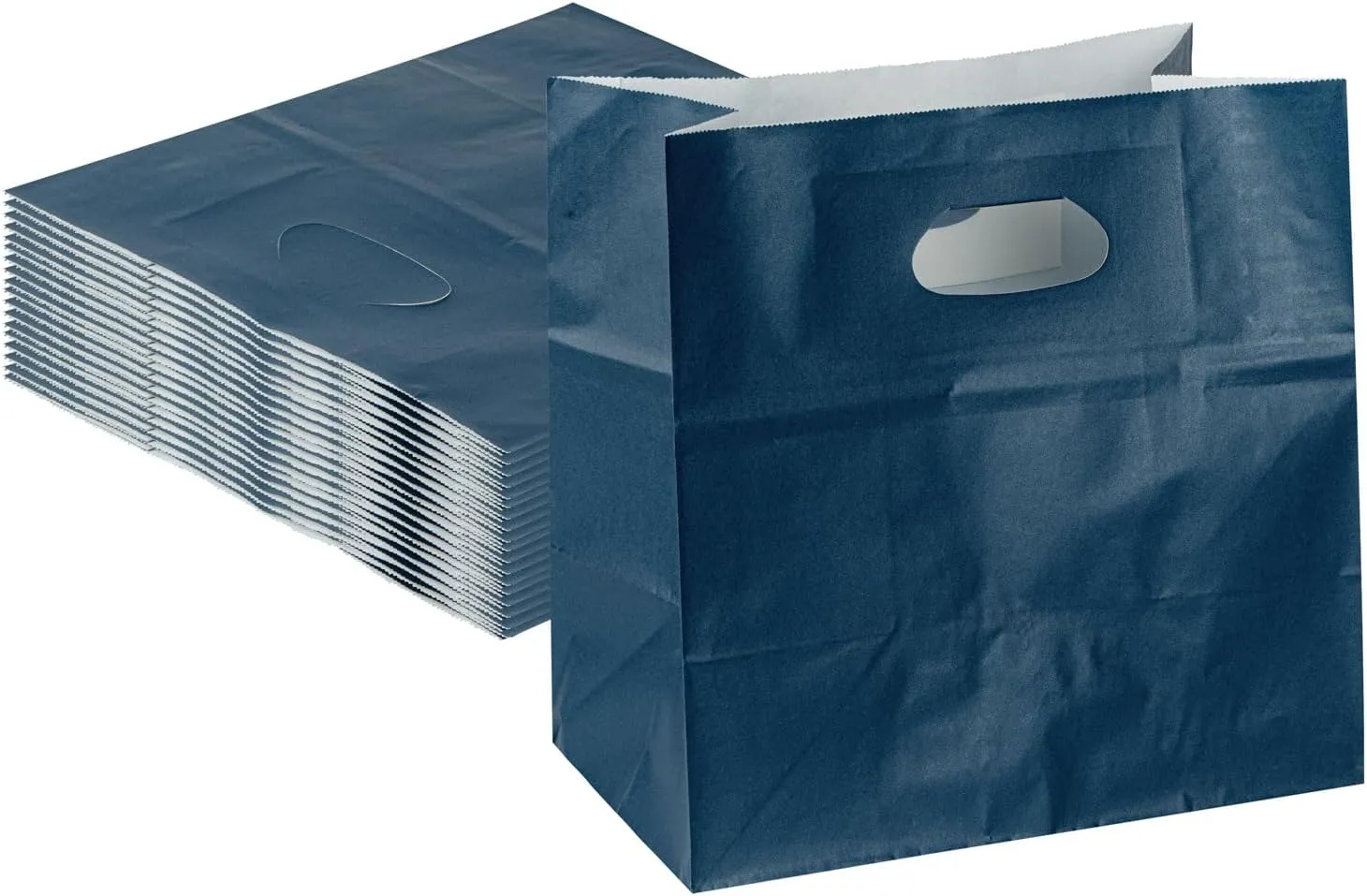 Bag Tek Rectangle Paper Take Out Bag - with Handles - 11" x 7" x 11" - 100 count box