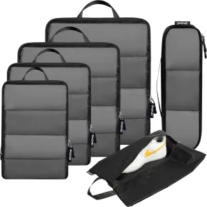BAGAIL 5 Set/6 Set Ultralight Compression Packing Cubes Travel Accessories Expandable Packing Organizers