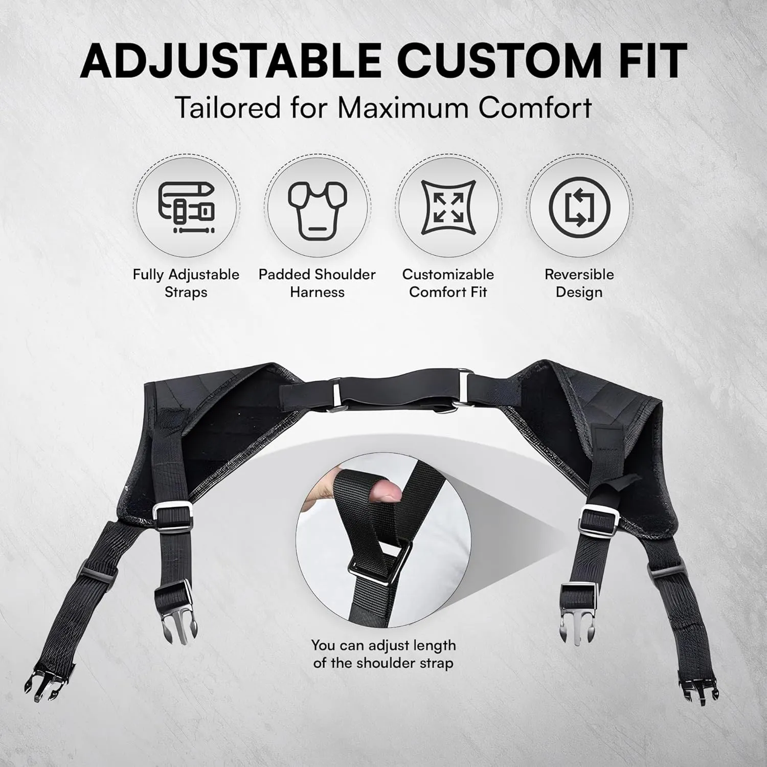Baldman Shoulder Holster, Vertical Gun Holster & Double Magazine Pouch, Adjustable Universal Fit, Compatible with Compact to Large Pistols, Fits 1911 and Most Kinds of Pistols.