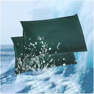 Barrier Flood, Sandless Sand Bags, Self-Priming Flood Barrier Sandbags, for Flooding Water Absorbent Mat Flood Prevention Reusable Sand Bags, for Flood Control, 10 Pieces