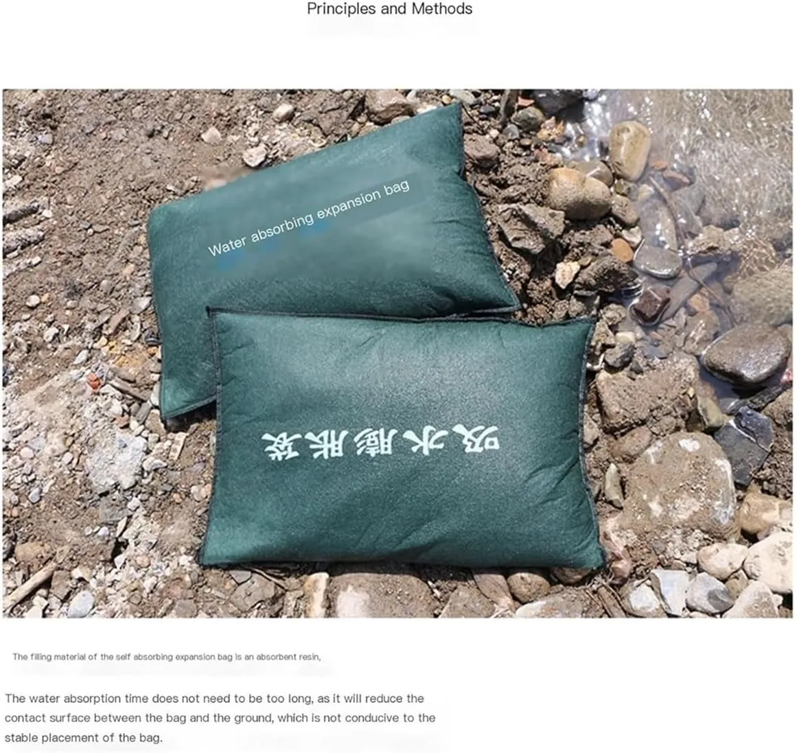 Barrier Flood, Sandless Sand Bags, Self-Priming Flood Barrier Sandbags, for Flooding Water Absorbent Mat Flood Prevention Reusable Sand Bags, for Flood Control, 10 Pieces