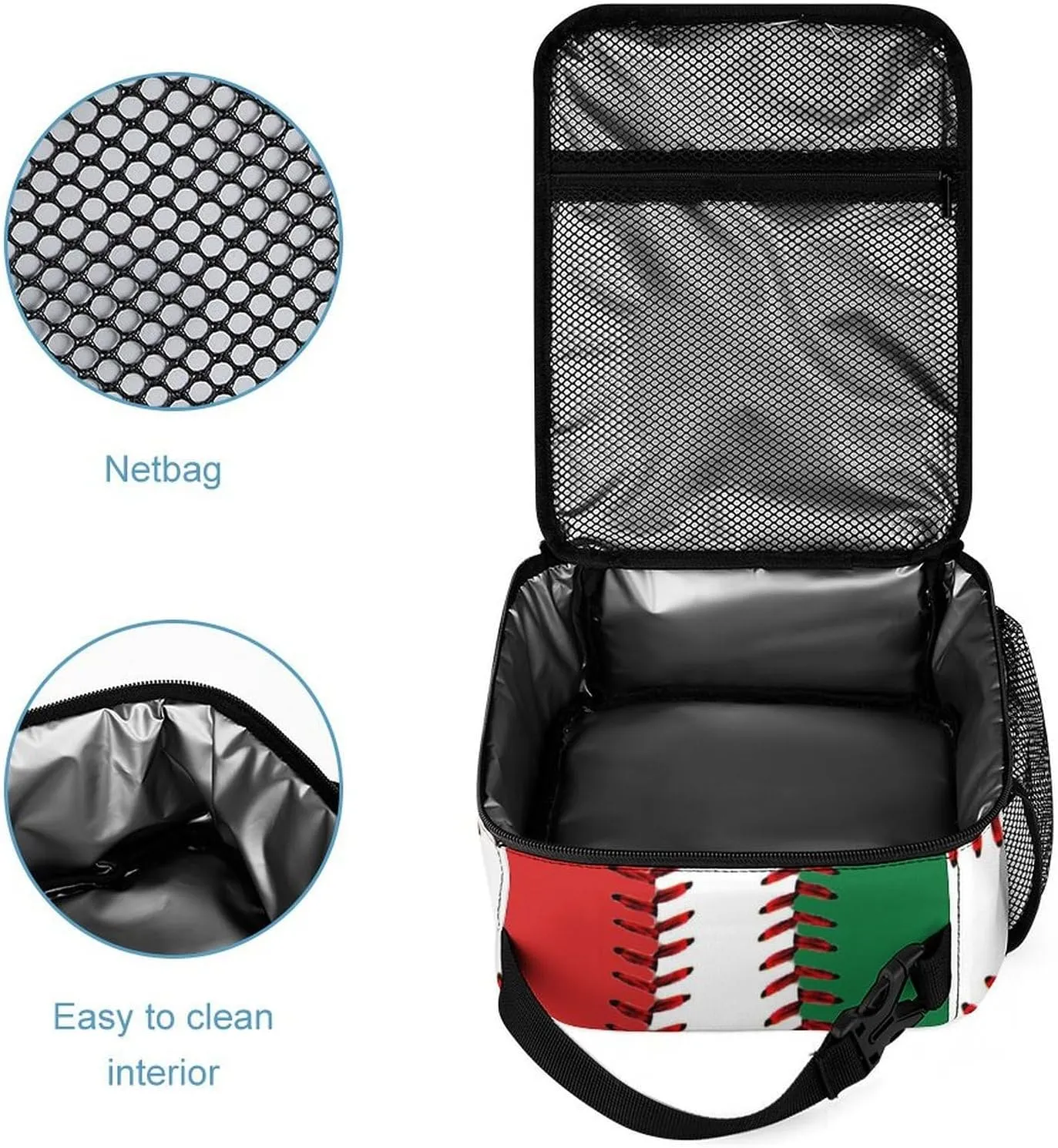 Baseball Backpack Travel Camping with Lunch Box Set for Work Office College Picnic, 3 in 1 Backpacks Matching Combo