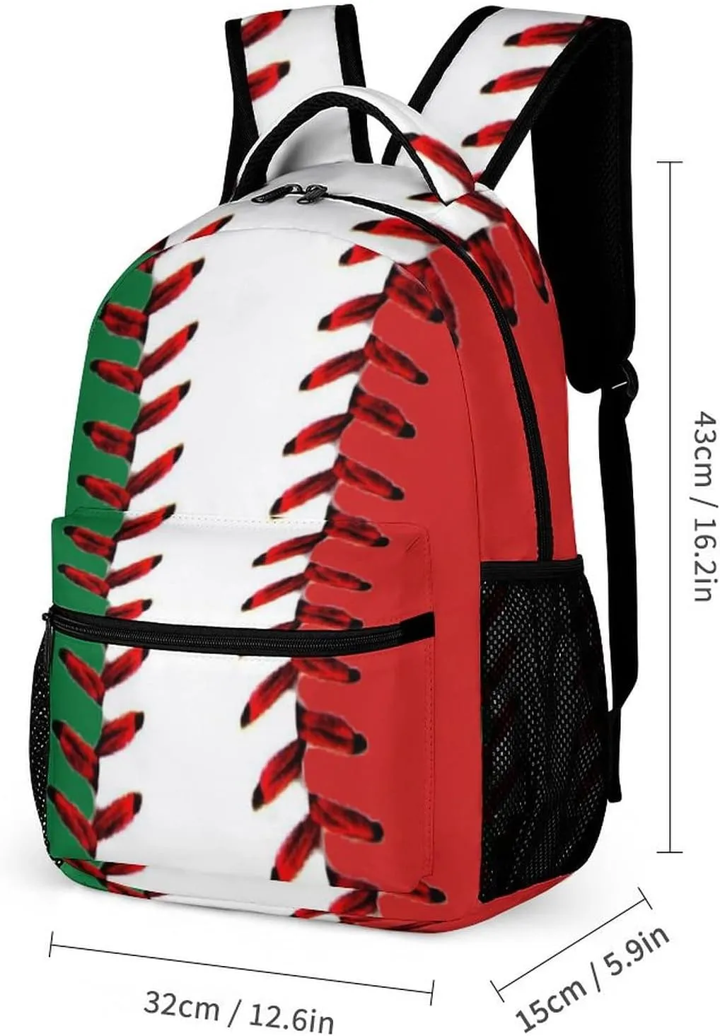 Baseball Backpack Travel Camping with Lunch Box Set for Work Office College Picnic, 3 in 1 Backpacks Matching Combo