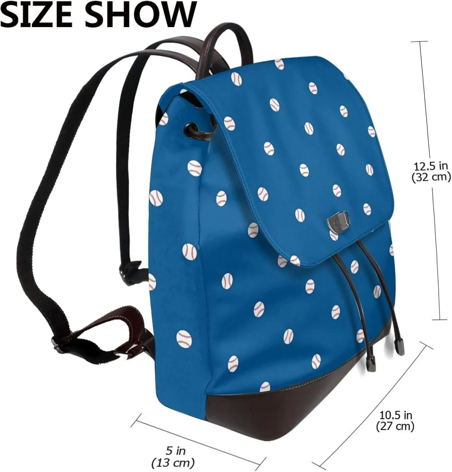 Baseballs Dodger Blue Backpack Purse for Women Men Large Womens Backpack Leather Travel Casual Daypack Fashion Backpack Purse Designer Ladies Shoulder Bags