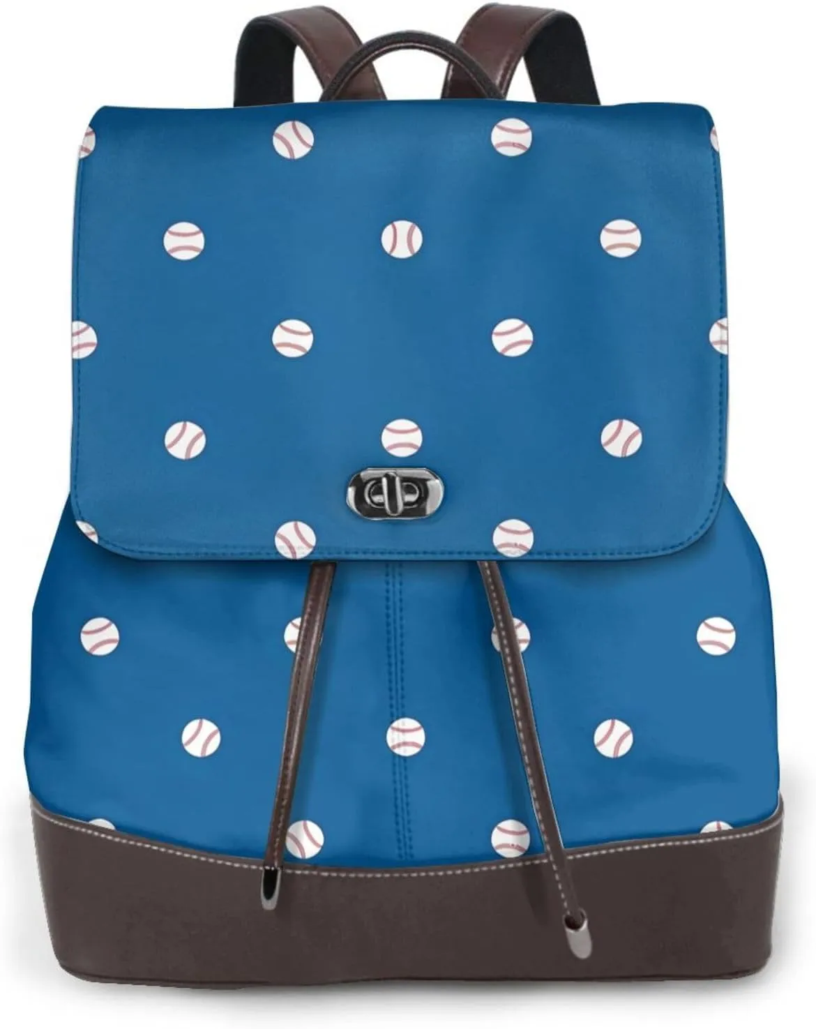 Baseballs Dodger Blue Backpack Purse for Women Men Large Womens Backpack Leather Travel Casual Daypack Fashion Backpack Purse Designer Ladies Shoulder Bags