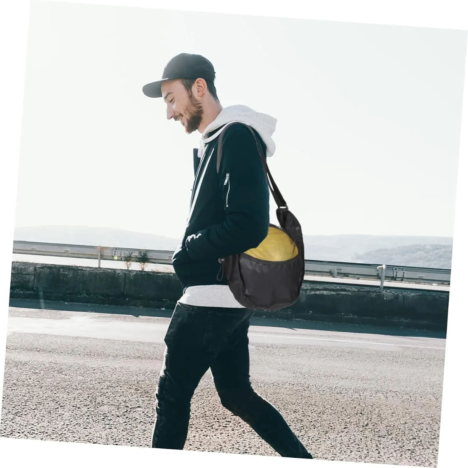 Basketball Bag Mesh Bag Single Carry Bag Storage Shoulder Bag Sports Gym Sport Bag Large Mesh Ball Bag