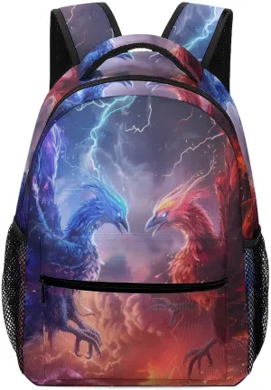 Battle of Phoenix Cool Thundering Backpack Lightweight Laptop Backpack Casual Bag Travel Daypack for Women Men
