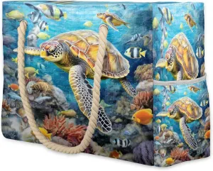 Beach Bags for Women, Large Waterproof Beach Tote Bag for Gym Grocery Travel