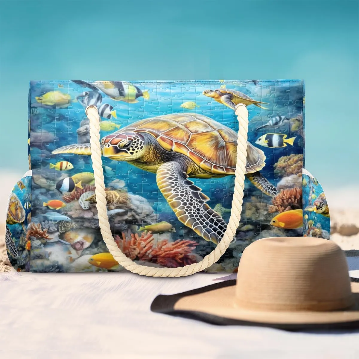 Beach Bags for Women, Large Waterproof Beach Tote Bag for Gym Grocery Travel