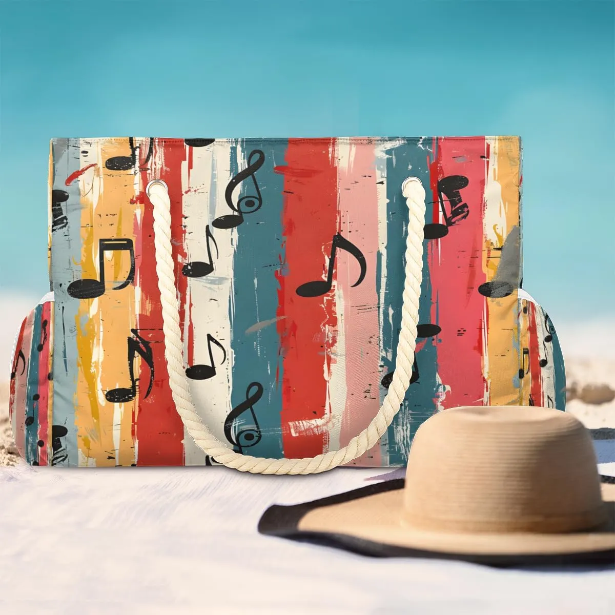 Beach Bags for Women, Large Waterproof Beach Tote Bag for Gym Grocery Travel