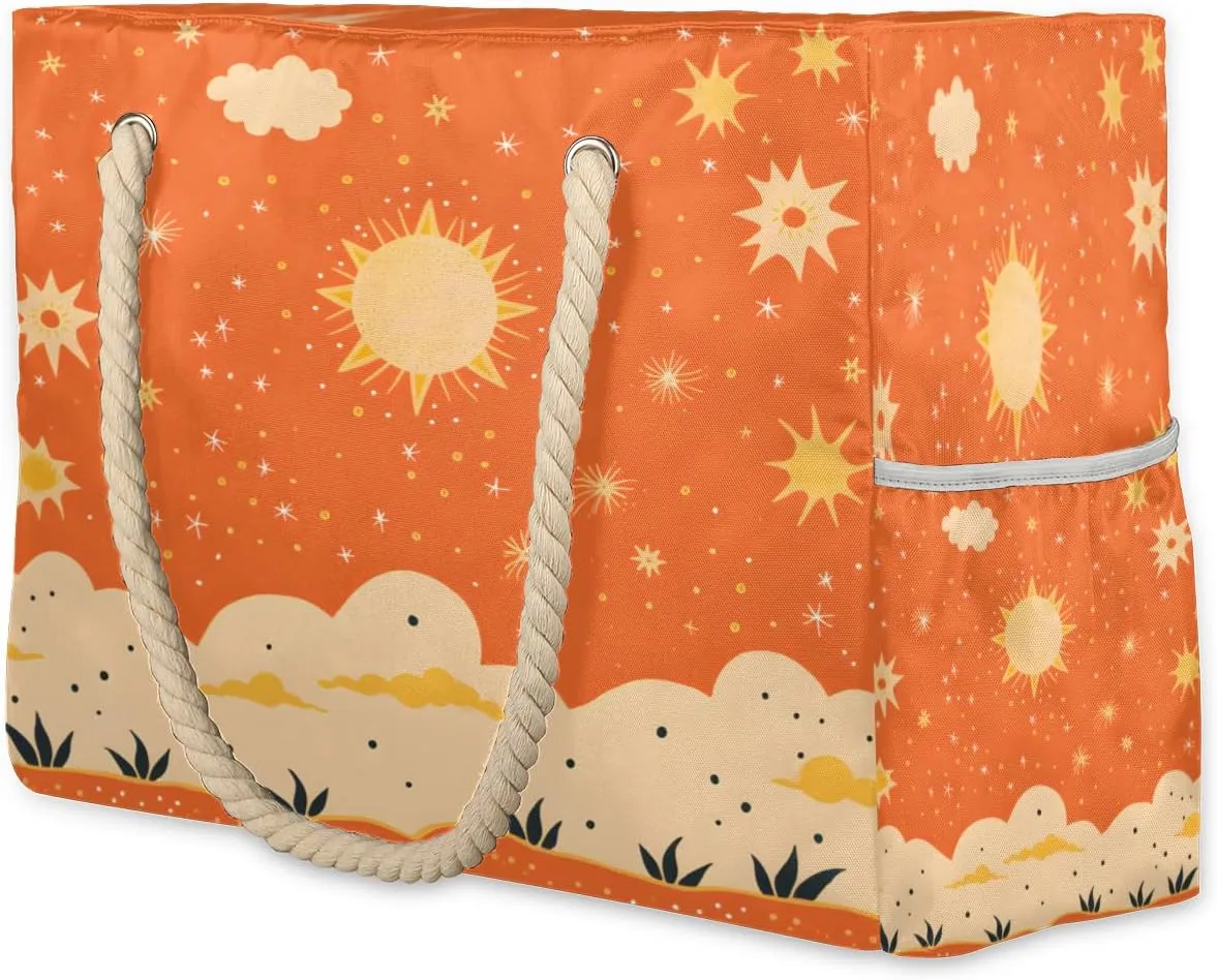 Beach Bags for Women, Large Waterproof Beach Tote Bag for Gym Grocery Travel