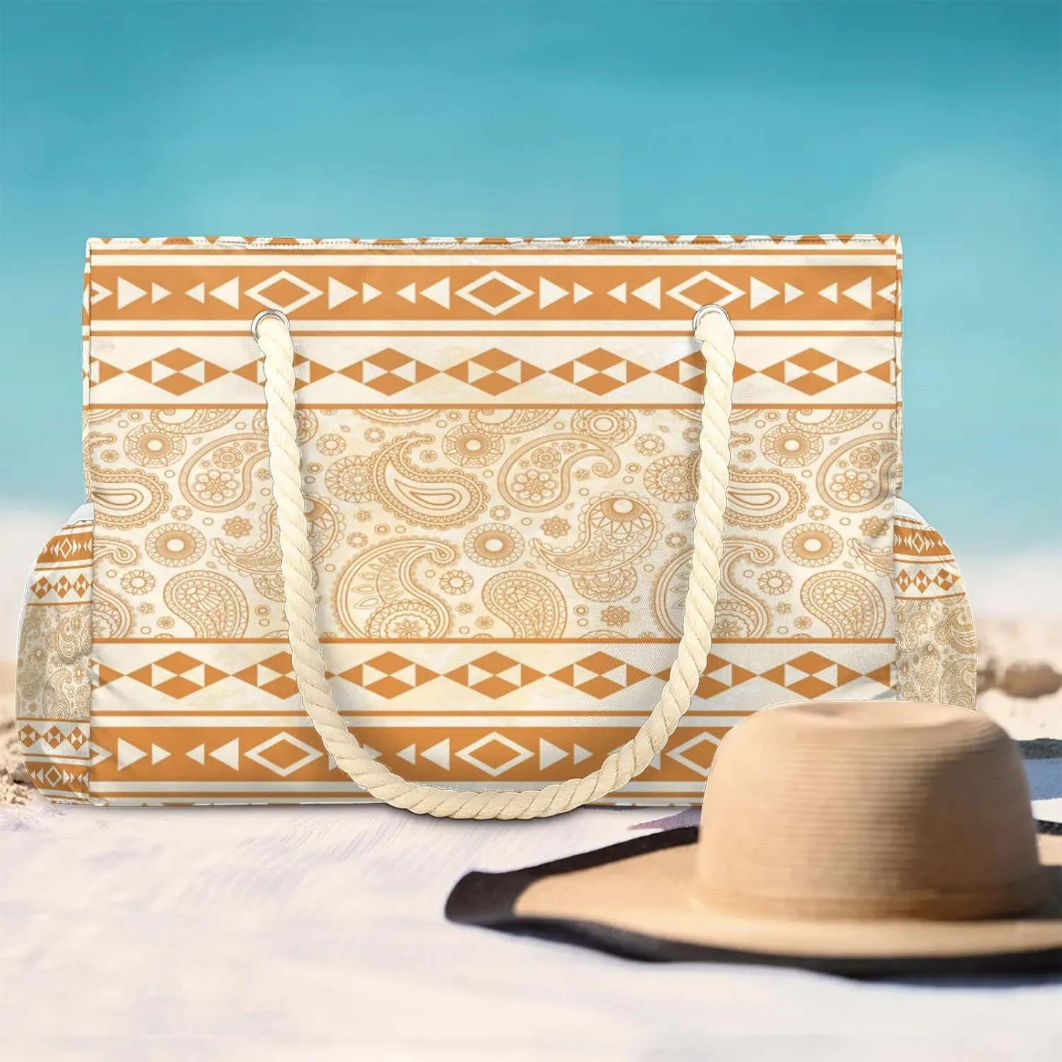 Beach Tote Bags for Women with Zipper Large Pool Bags for Swimming Travel Gym