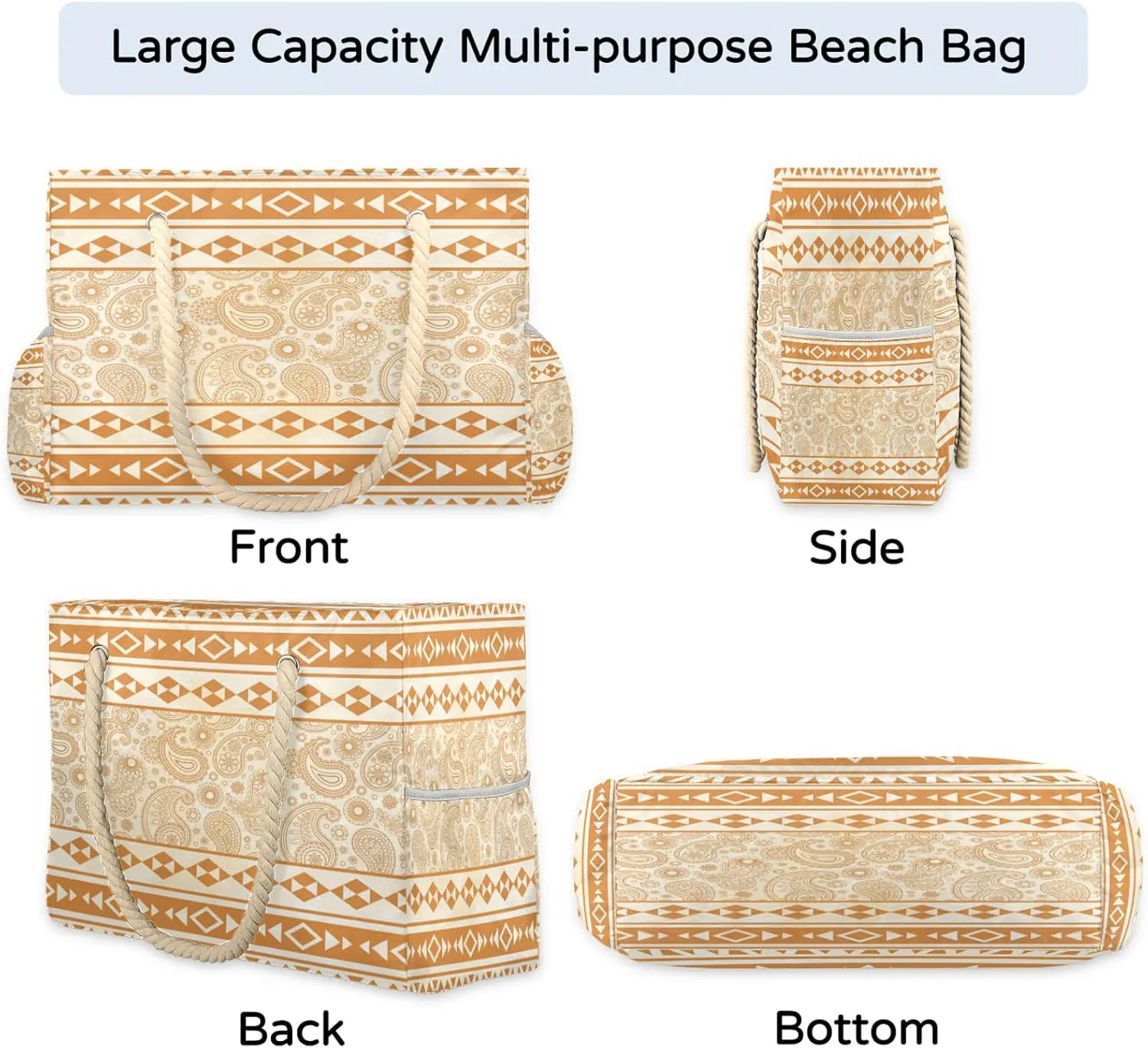 Beach Tote Bags for Women with Zipper Large Pool Bags for Swimming Travel Gym