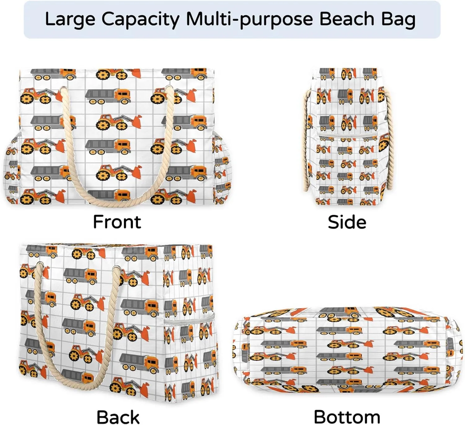 Beach Tote Bags for Women with Zipper Large Pool Bags for Swimming Travel Gym