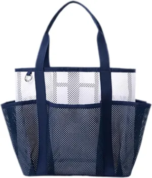 Beach Tote | Foldable Travel Cosmetic Pouch | Quick-Dry Large Mesh Bag for Yoga Vacation Poolside Lounging Fishing Trip